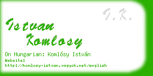 istvan komlosy business card